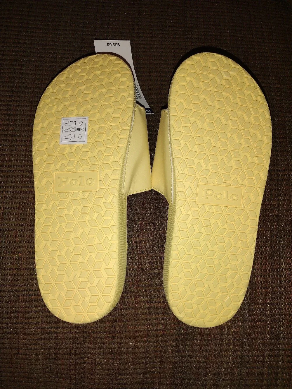 Polo by Ralph Lauren Kids Yellow Cayson Bear Slide Sandals